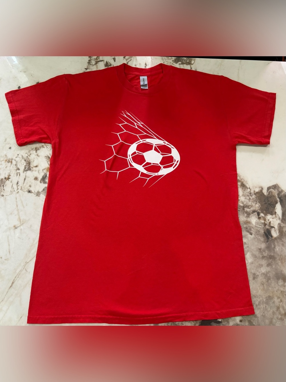 Gildan Red Crew Neck Heavy Cotton Tee